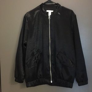 H&M Satin/silk bomber jacket